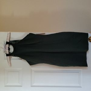 Lulus Emerald Green Women's XL High Neck Off Shoulder Dress Fitted Lace Lined